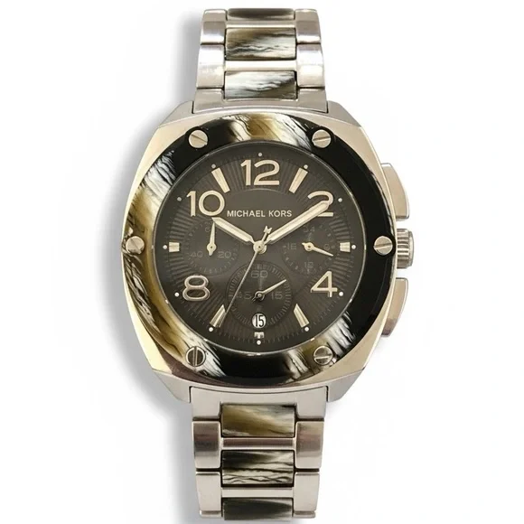 Michael Kors Tribeca Chronograph Zebra Bracelet Watch MK5595 Holiday Gift Ready - Picture 1 of 10